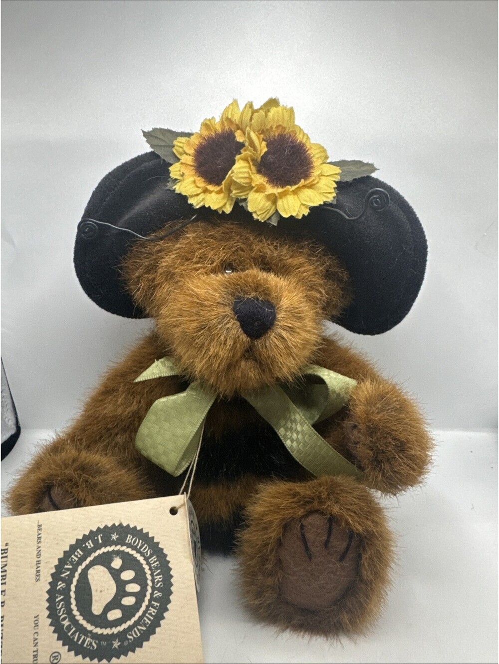 Boyd’s Bear Bumble B Buzzoff Brown Bear Bumblebee Plush Jointed 8” Retired W Tag